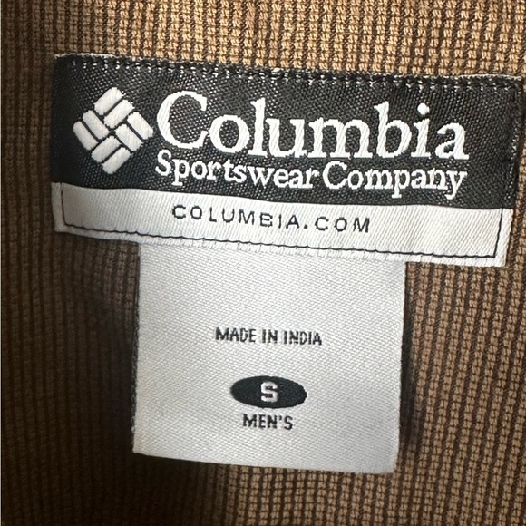 Columbia Men’s Button Down Brown Long Sleeve Shirt Size Small - Picture 3 of 4